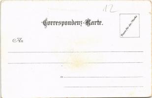 Merano, Meran (Südtirol); Gilfanlage, Zenoburg, Schloss Tirol / castles. Art Nouveau, floral, litho ...