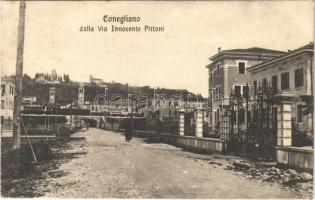1917 Conegliano, dalla Via Innocente Pittoni / street view, villa (EK)