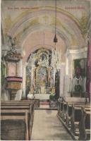 1916 Zamárdi-fürdő, római katolikus templom belseje. Polónyi István kiadása