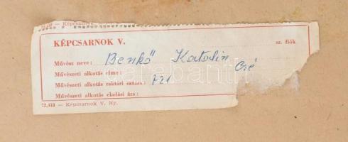 Benkő Katalin (1934-): Csendélet. Pasztell, papír, jelezve balra lent (kissé keret által takarva). H...