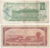 Kanada 1954. 2$ + 1973. 1$ T:III
Canada 1954. 2 Dollars + 1973. 1 Dollar C:F
Krause KM#85, KM#76.b