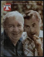 Sinkovits Imre és Csákányi László aláírásai újságkivágásokon