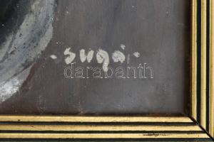 Sugár Gyula (1924-1991): Csendélet. Olaj, vászon, jelzett. Hátoldalán Képcsarnok Vállalat kissé sérü...