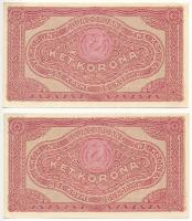 1920. 2K "2ab" (2x) csillagos sorszámmal, sorszámkövetők T:I-,II hajtatlanok, kisebb és na...