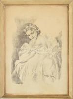 Fried Pál (1893-1955): Balerina. Litográfia, papír, jelzett a litográfián, lap felső részén apró foltokkal, üvegezett keretben, 45x31,5 cm