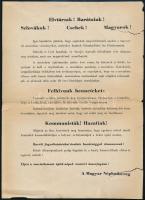 1968 2 db röplap a prágai tavasszal kapcsolatban, szakadásokkal