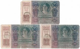 1914. 50K (6x) mind fekete "ROMANIA TIMBRU SPECIAL" felülbélyegzéssel T:III,III- 
Adamo K...