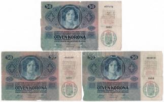 1914. 50K (6x) mind fekete "ROMANIA TIMBRU SPECIAL" felülbélyegzéssel T:III,III- 
Adamo K...