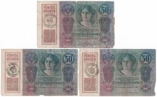 1914. 50K (6x) mind fekete "ROMANIA TIMBRU SPECIAL" felülbélyegzéssel T:III,III- 
Adamo K...