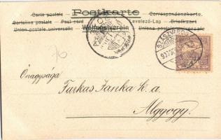 1900 A Quatre Feuilles / Art Nouveau clover lady. litho s: Raphael Kirchner