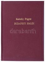 Karinthy Frigyes: Budapesti emlék. A borító rajza Guncser Nándor (1886 - 1963) munkája. Modern Könyv...