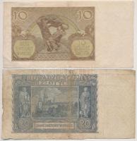 Lengyelország 1919. 5M + 100M +  Lengyelország / Német megszállás 1940. 10Zl + 20Zl + 1941. 5Zl T:II...