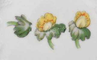 Dán porcelán kistányérok, 8 db, kézzel festett, jelzett, kis kopásnyomokkal, d: 15,5 cm