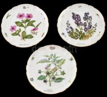 Lagenthal virágmintás porcelán tányér, matricás, jelzett, kis kopásnyomokkal, d: 22 cm