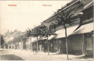 1909 Komárom, Komárno; Nádor utca, Nyitrai Lipót üzlete. Laky Béla kiadása / street view, shop of Nyitrai