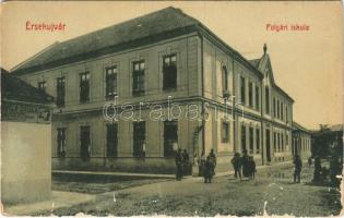 Érsekújvár, Nové Zámky; Polgári iskola, üzlet. W. L. 428. / school, shop (felületi sérülés / surface damage)