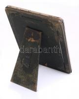 Ezüst (Ag) borítású asztali fénykép tartó. Fénykép méret 10x15 cm
