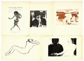 Vaszary János rajzai. Bp., é.n. Központi Múzeumi Igazgatóság. 16 db ofszet tábla mappában 31x43 cm