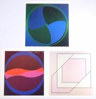 Fajó János (1937-2018): 6 db ofszet nyomat, papír, jelzett a nyomaton nyomtatva, 30x30 cm