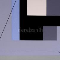 Konok Tamás (1930-): Geometrikus kompozíció, 1991. Szitanyomat, papír, jelzett, számozott: 40/40. 27...