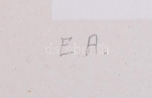 Mark (Márkus), Anna (1928-): Geometrikus kompozíció, 1989. Szitanyomat, papír, jelzett, művészpéldán...