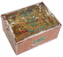 N. Bozardjianz régi orosz dohányos doboz, kopott, 15x11x7 cm