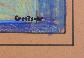 Gerzson jelzéssel: Kék táj. Kréta, filctoll, karton. 26×40 cm