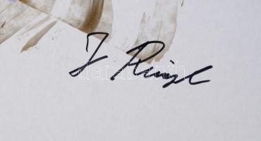 J Reigl jelzéssel: Körkörös kompozíció. Vegyes technika, papír. 100×70 cm