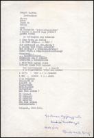 1964 Tamkó Sirató Károly (1905-1980) József Attila-díjas költő, műfordító Jövőbuvárok c. versének gé...