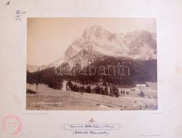 cca 1900 Cimon della Pala, Déltiroli Dolomitok, Alois Beer Klagenfurt K. u. K. udvari fényképész felvétele, vintage fotó kartonon, 19×27 cm
