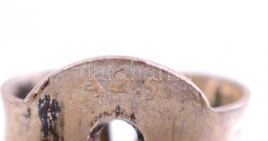 Ezüst(Ag) csepp alakú, kövekkel gazdagon kirakott fülbevalópár, jelzett, h: 5 cm, bruttó: 23,12 g