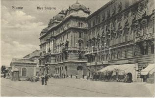 1918 Fiume, Rijeka; Riva Szapáry, Magyar Vendéglő / street, restaurant