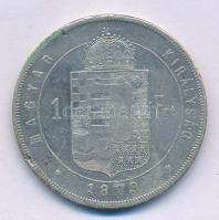 1879KB 1Ft Ag "Ferenc József / Középcímer" T:3 ph. Adamo M15