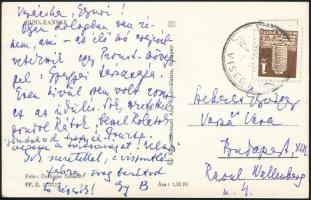 1960-1970 Gyergyai Albert (1893-1981) író, irodalomtörténész saját kézzel írt üdvözlő sorai képeslapon Szekeres György (1914-1973) újságíró, műfordító, az Európa Kiadó főszerkesztője részére, aláírásával.