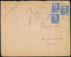 1947 Párizs, Somlyó György (1920-2006) Kossuth- és József Attila-díjas magyar költő saját kézzel írt...