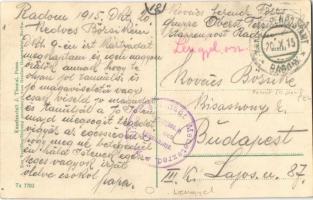 1915 Radom, Russische Kirche / Russian church, soldiers with POWs + "K.u.K: Etappenpostamt Rado...