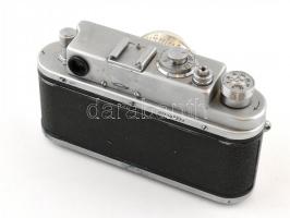 Zorkij-4 fényképezőgép, Jupiter-8 2/50 mm objektívvel, eredeti bőr tokjában