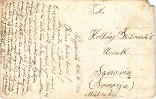 1936 Nagymácséd, Velká Maca; Római katolikus templom és iskola, kerékpár / Catholic church and schoo...