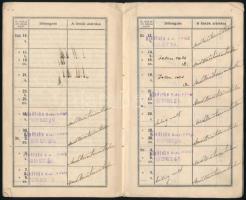 1913 Müller Imre izraelita kereskedelmi tanonc ellenorzó könyve sok bejegyzéssel