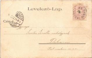 1899 (Vorläufer) Marosvásárhely, Targu Mures; Fő tér, takarékpénztár / main square, savings bank