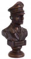 Hitler, Rommel, stb., 3 db bronz szobor, m: kb. 10 cm