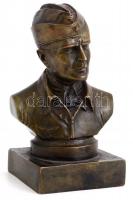 Hitler, Rommel, stb., 3 db bronz szobor, m: kb. 10 cm