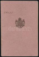 1929 báró  Lipthay Frigyes gyermekkori román útlevele