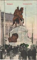 1906 Budapest V. Andrássy szobor az Országház előtt