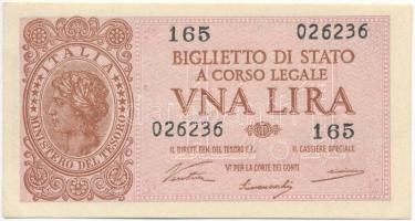 Olaszország 1944. 1L T:I Italy 1944. 1 Lira C:UNC Krause 29.b