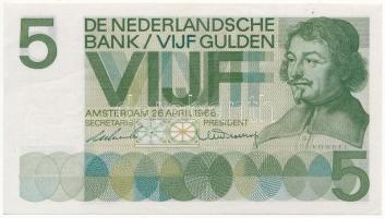 Hollandia 1966. 5G "Joost van den Vondel" T:II Netherlands 1968. 5 Gulden "Joost van den Vondel" C:XF Krause P#90.a