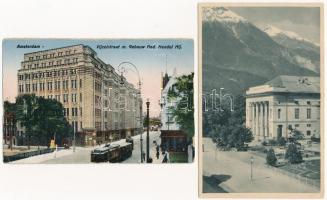 7 db főleg RÉGI európai város képeslap / 7 mostly pre-1945 European town-view postcards