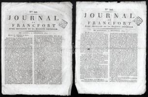 1804 Journal de Francofort. Avec Privilege de sa Majesté Impériale 10 száma (Nr. 265.,266., 267.,334...