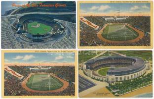 6 db MODERN sport motívum képeslap: amerikai stadionok / 6 modern sport motive postcards: American (USA) stadiums