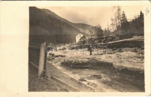 1915 Hermánd, Hermanecz, Harmanec; papírgyár utolsó épülete / paper factory. photo (fa)